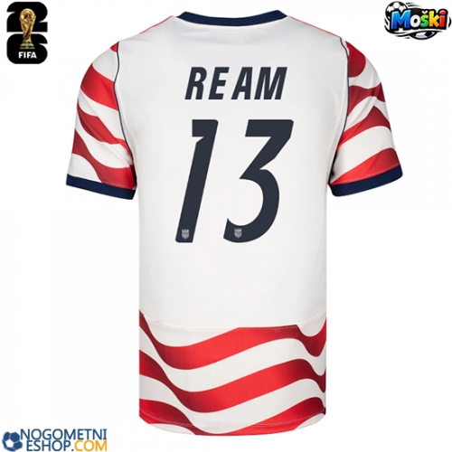 Moški Nogometni dresi Združene države Tim Ream #13 Domači SP 2026 Kratek Rokav
